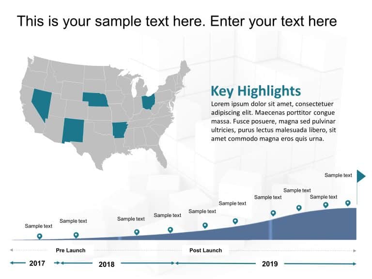 Product Launch Timeline Map Template for PowerPoint and Google Slides Theme