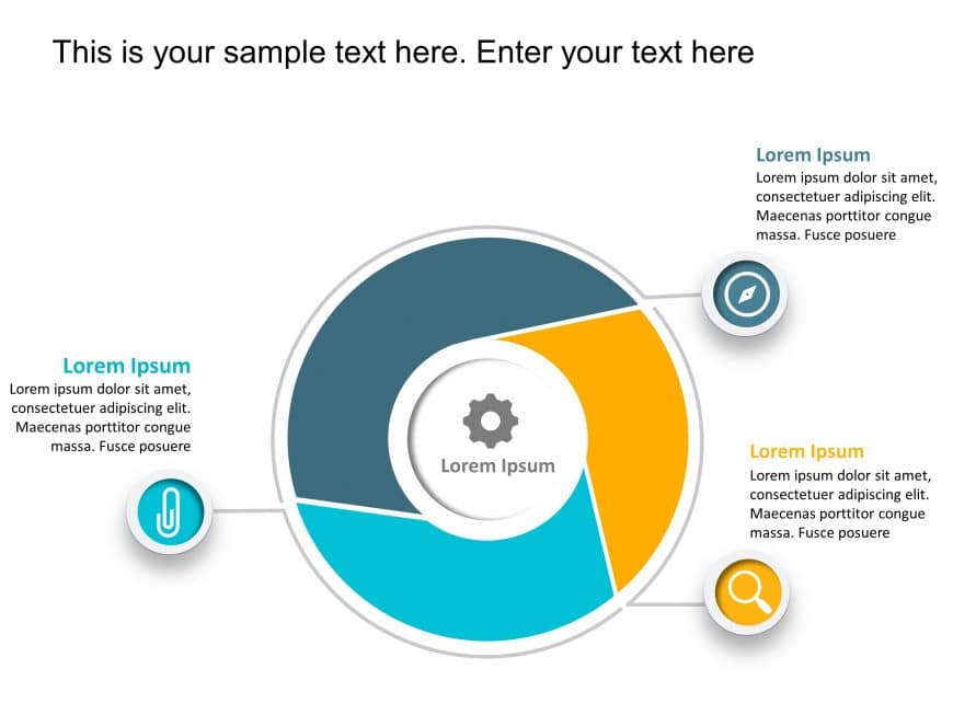 3 Steps Animated Circle Strategy PowerPoint Template