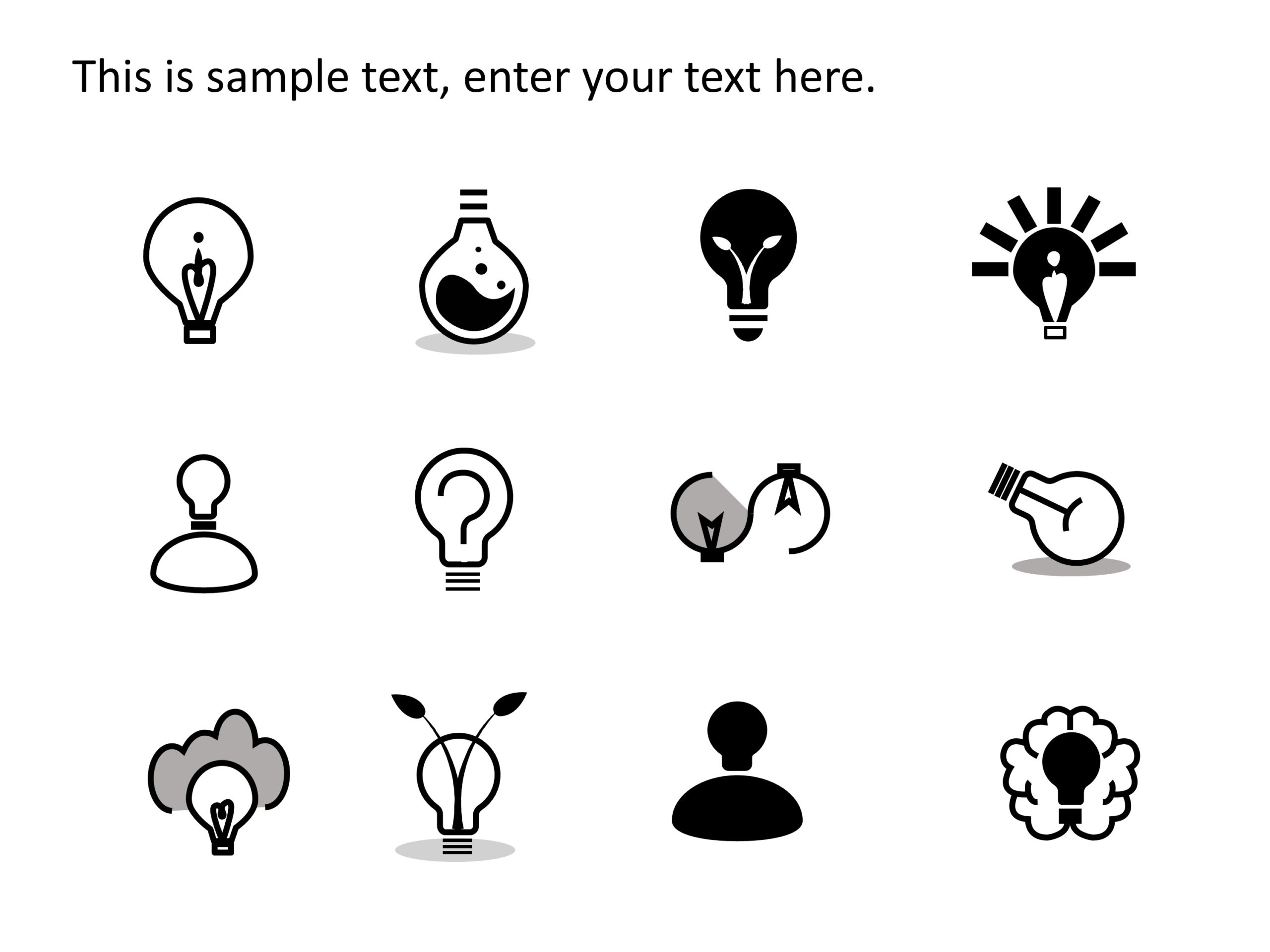 Ideas Icons 1 PowerPoint Template & Google Slides Theme