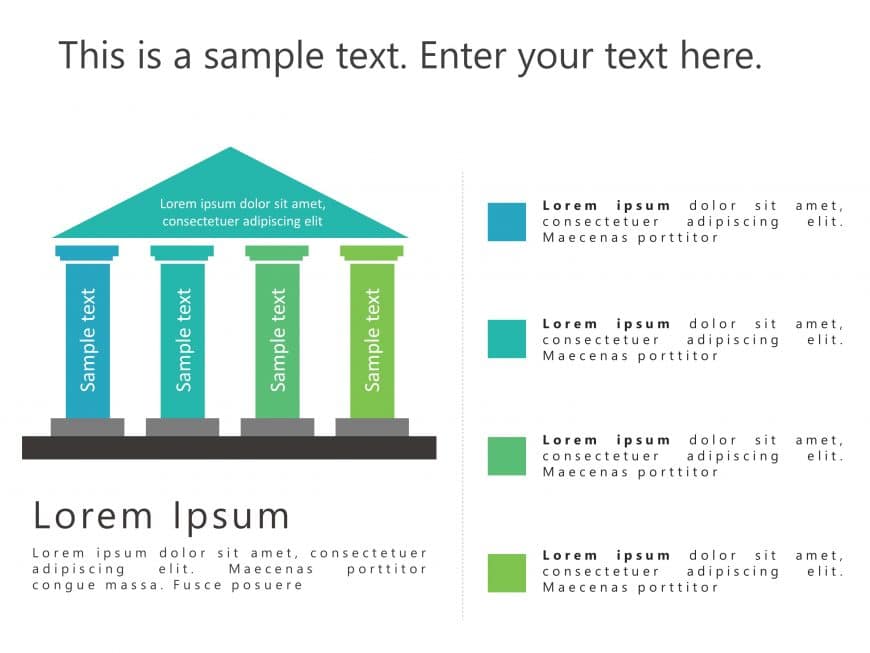 Business Strategy Pillars 1 PowerPoint Template