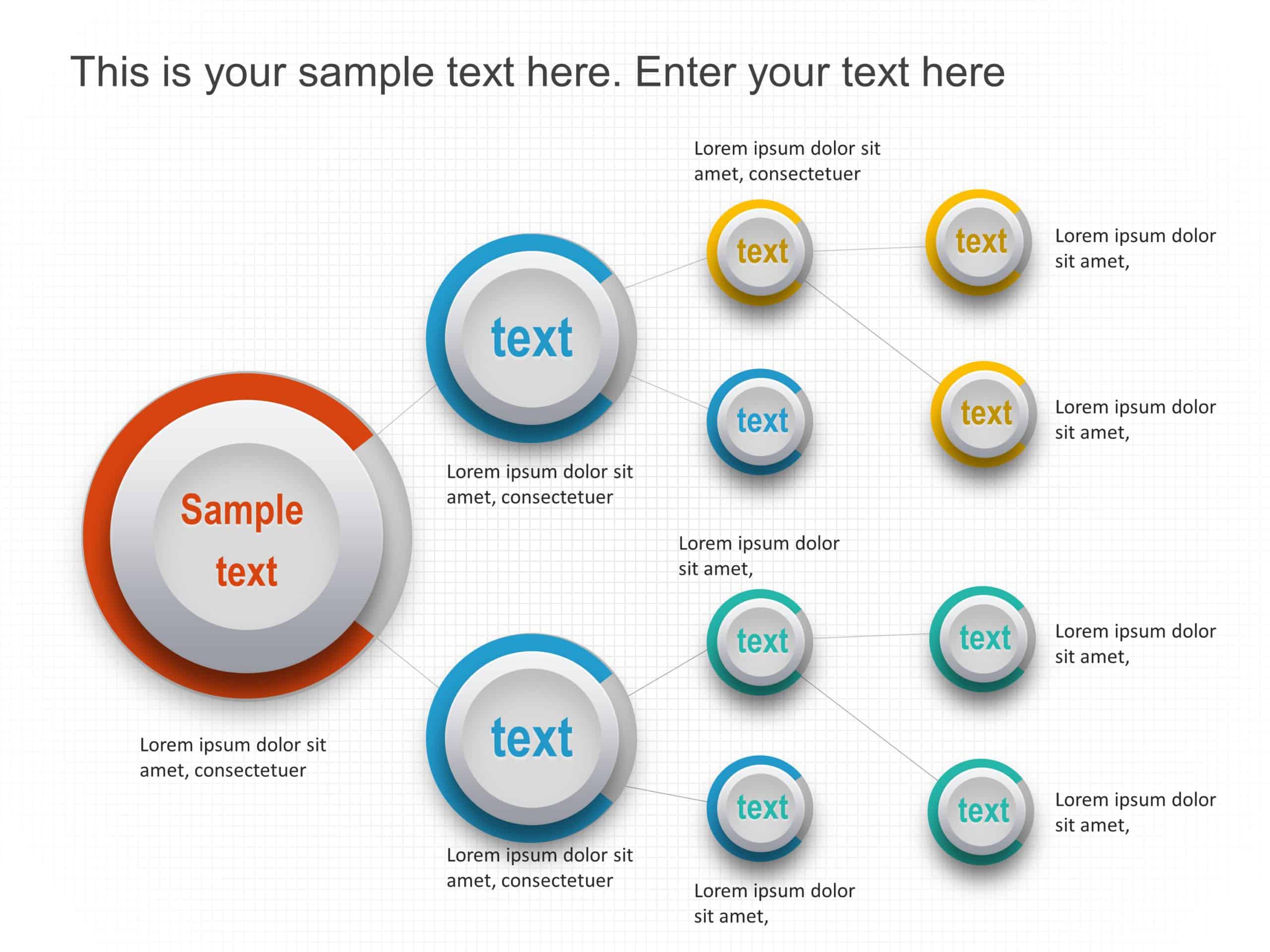 Circular Decision Tree Flow Chart PowerPoint Template & Google Slides Theme