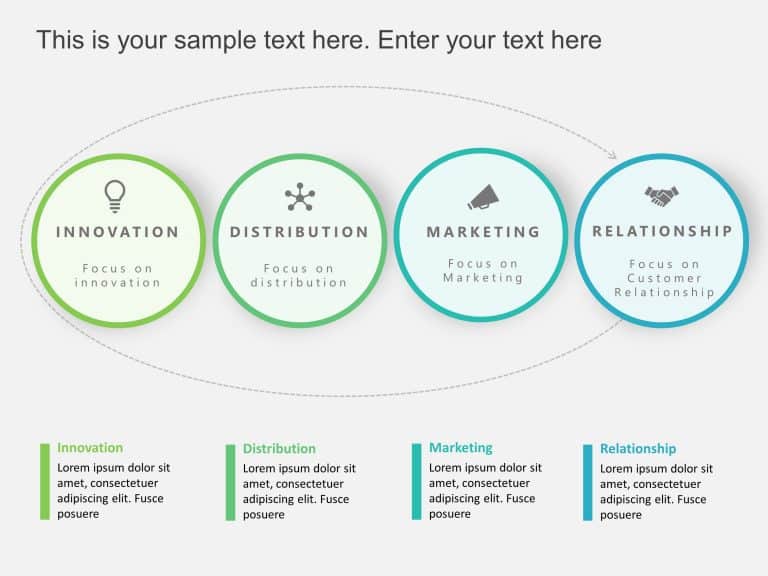 Strategic Initiatives Circular PowerPoint Template & Google Slides Theme