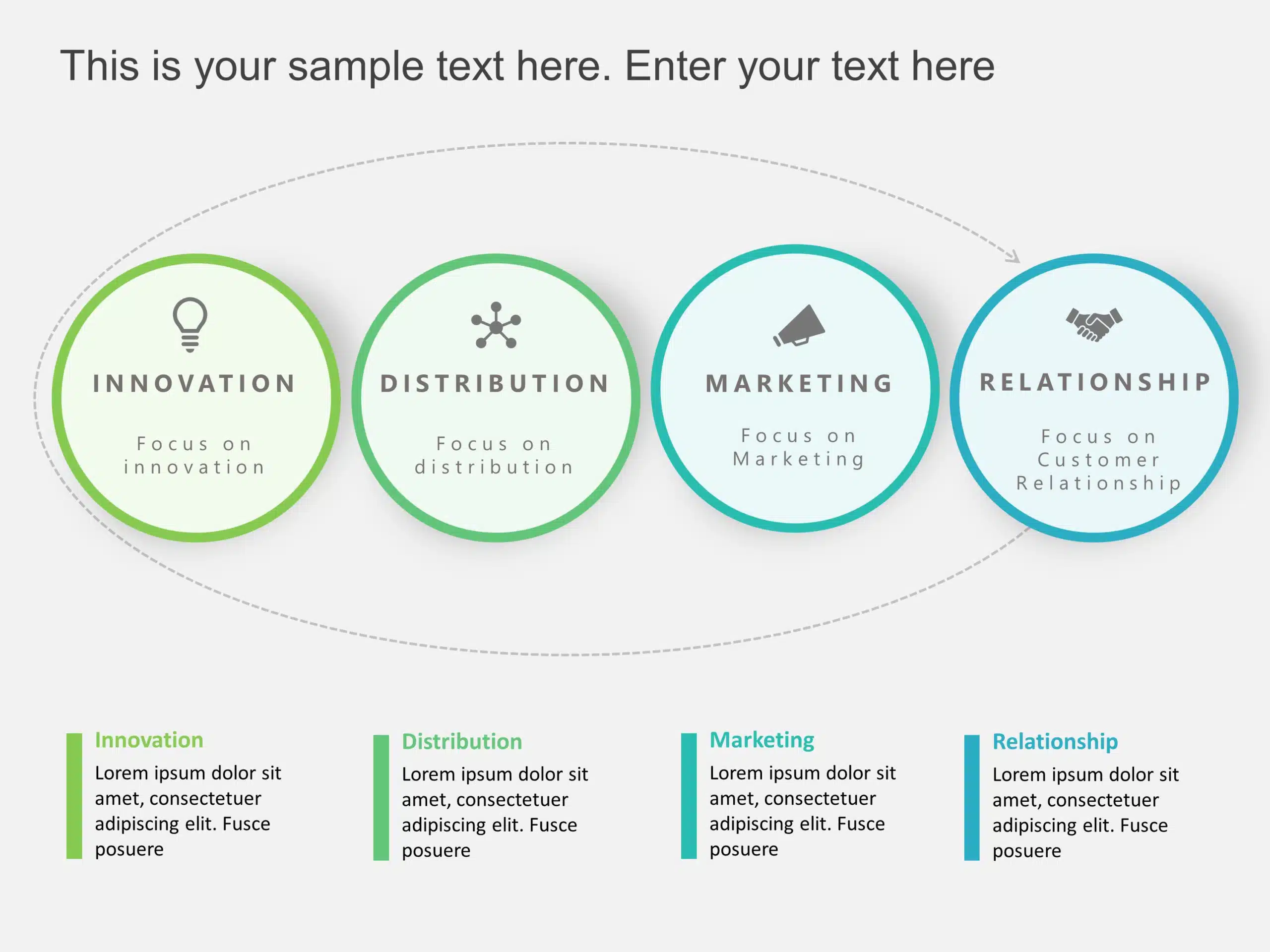 Strategic Initiatives Circular PowerPoint Template & Google Slides Theme