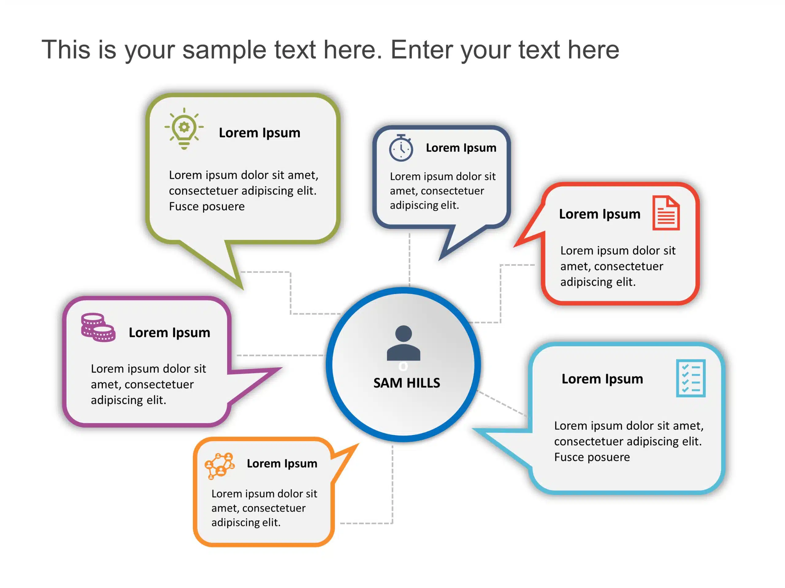 Target Customer Characteristics Callout PowerPoint Template & Google Slides Theme