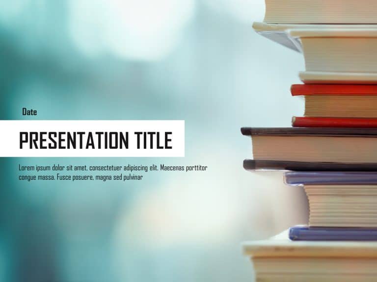 Education Presentation Cover Slide PowerPoint Template & Google Slides Theme