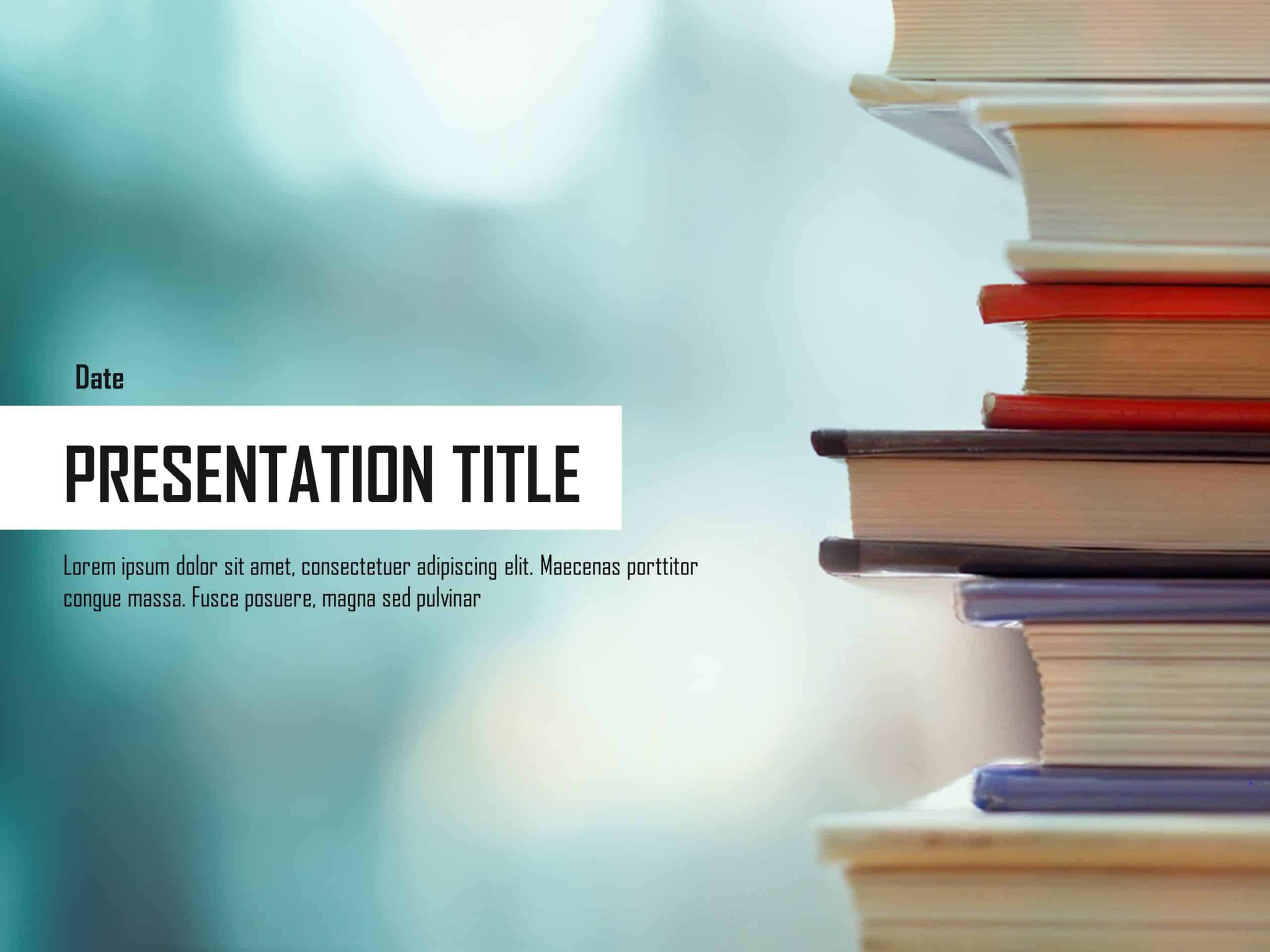 Education Presentation Cover Slide PowerPoint Template