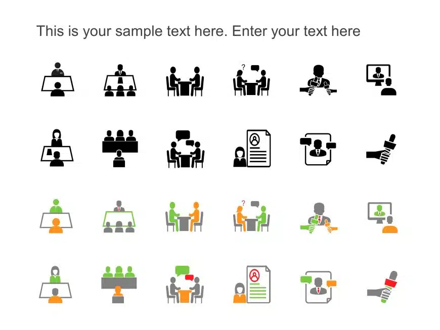 PowerPoint Icons Interview PowerPoint Template