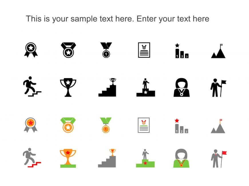 PowerPoint Icons Accomplishments PowerPoint Template