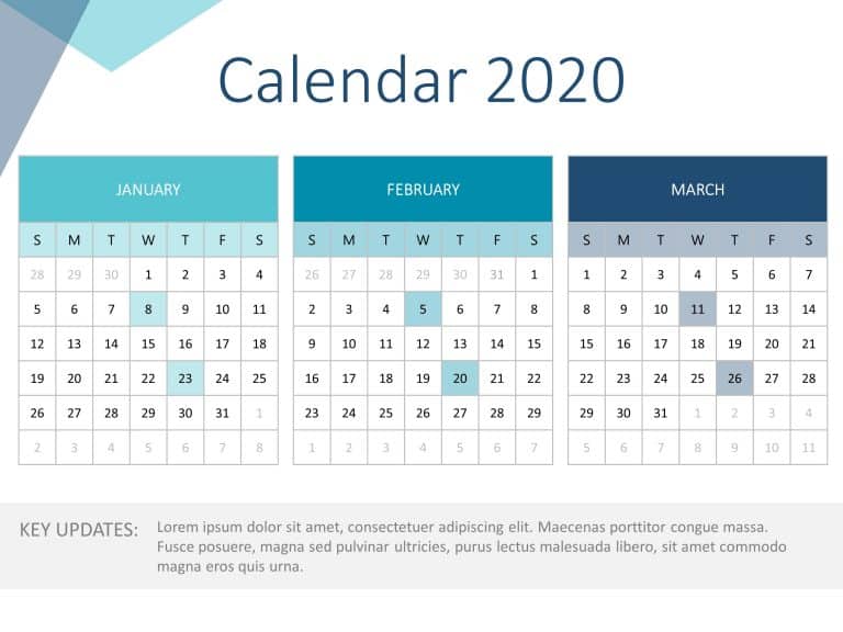 Calendar 2020 Detailed PowerPoint Template