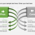 Arrows Pros and Cons 2 PowerPoint Template