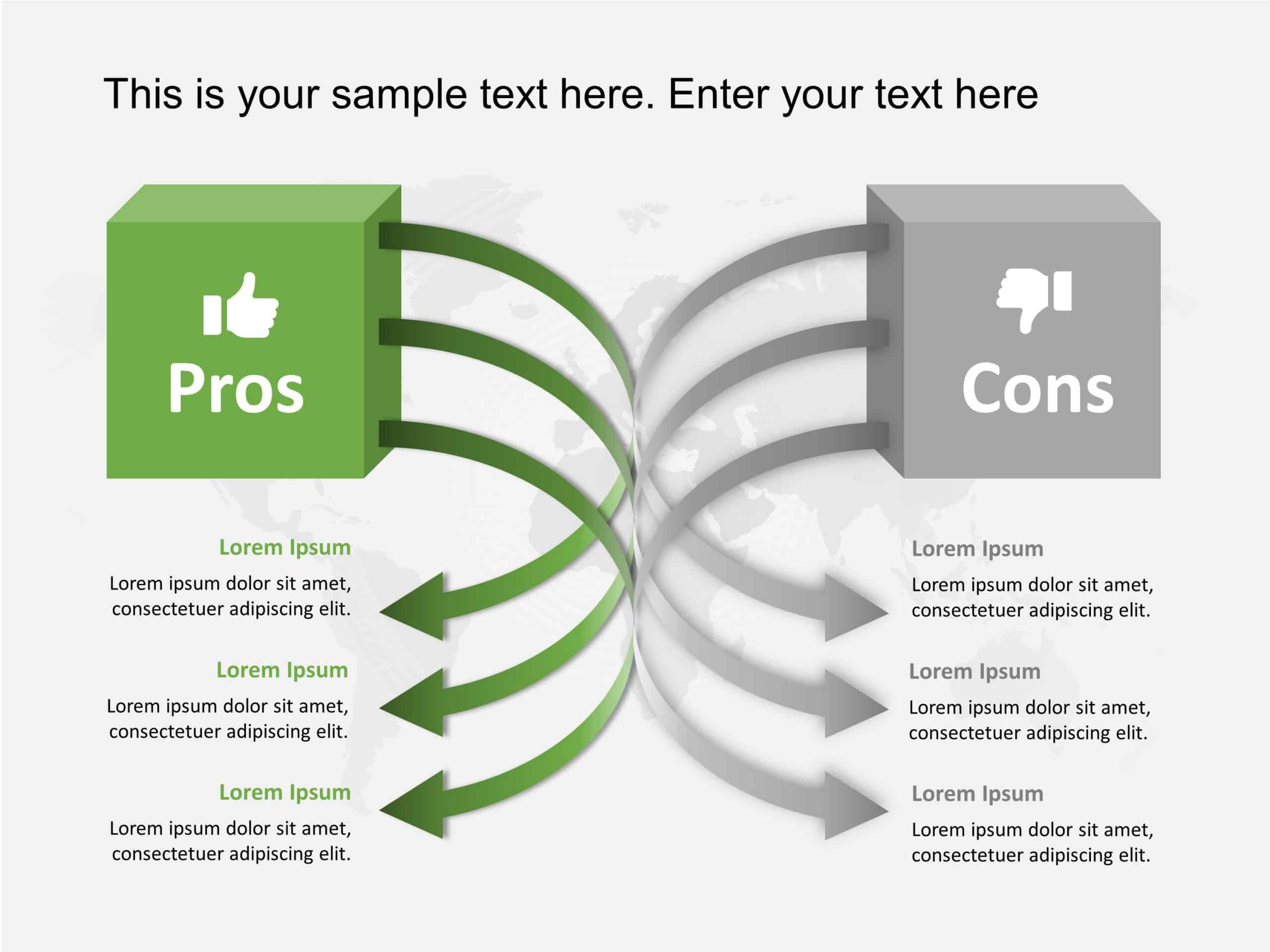 Pros and Cons Infographics PowerPoint Template & Google Slides Theme