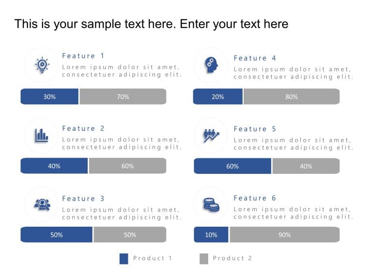 Product Comparison Features PowerPoint Template & Google Slides Theme