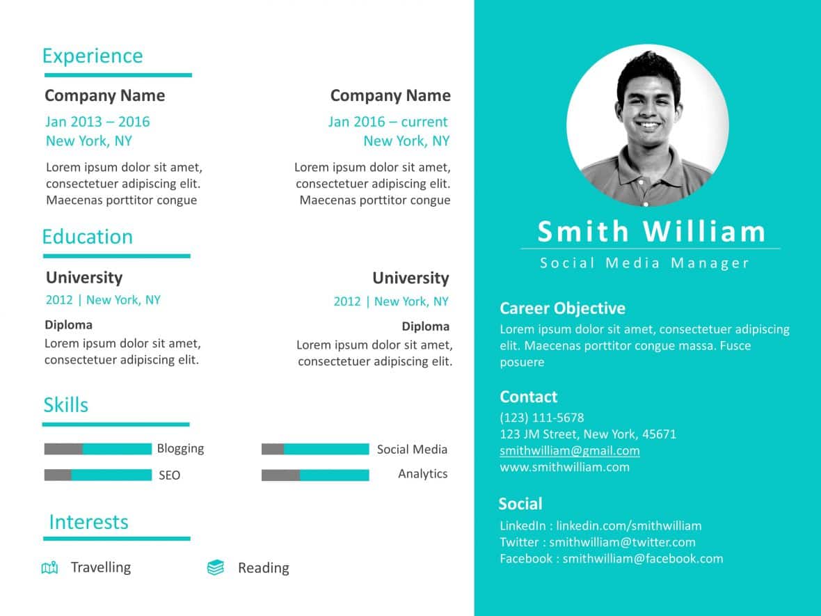 Resume Professional Powerpoint Template 