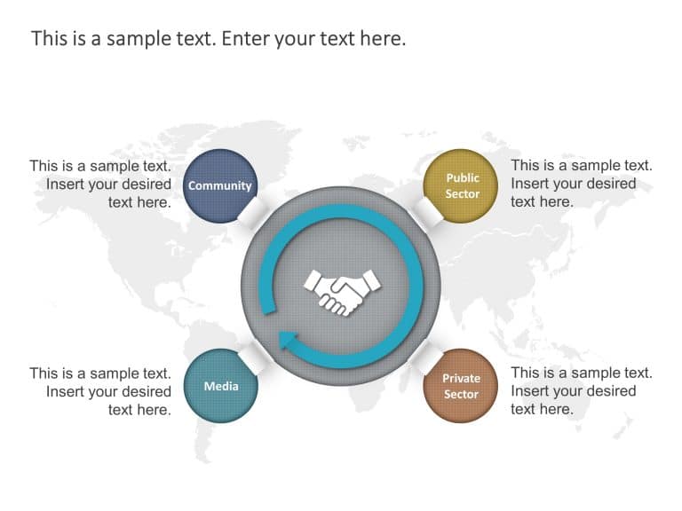 Free Partnership Engagement Strategy Circular PowerPoint Template & Google Slides Theme