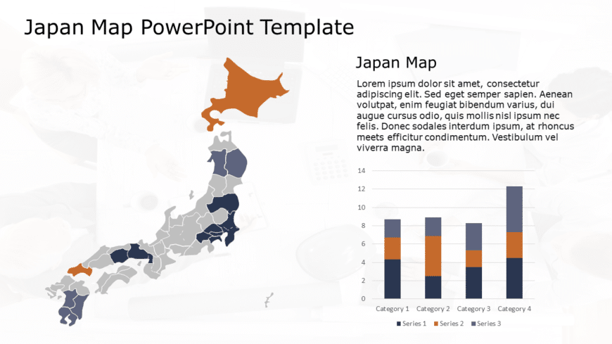 Japan Map 2 PowerPoint Template