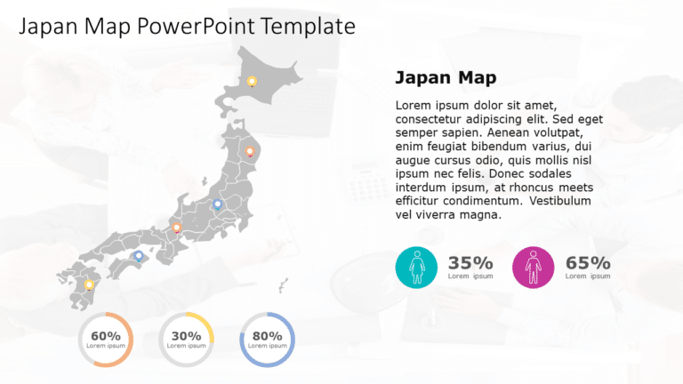 Japan Map 8 PowerPoint Template & Google Slides Theme