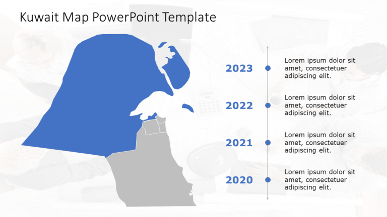 Kuwait Map 10 PowerPoint Template & Google Slides Theme