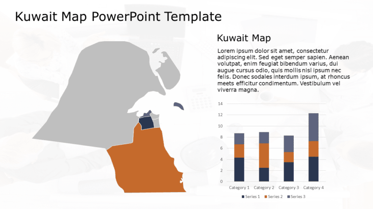 Kuwait Map 2 PowerPoint Template & Google Slides Theme