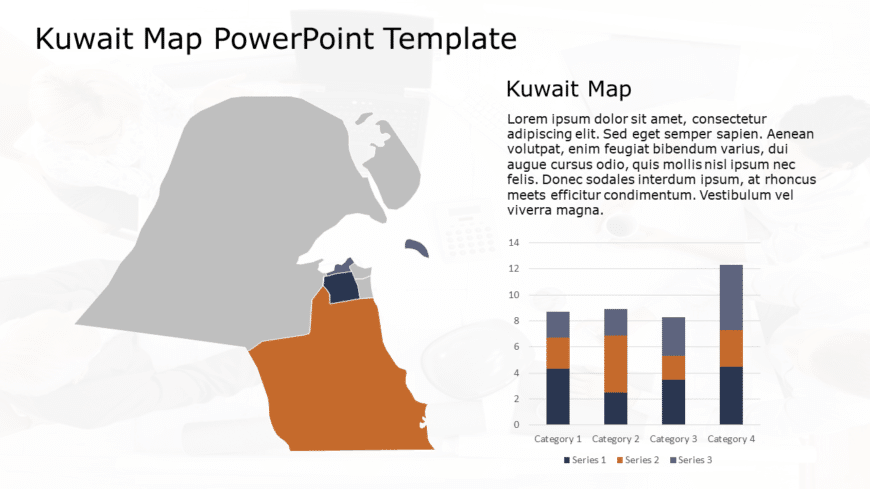 Kuwait Map 2 PowerPoint Template