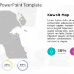 Kuwait Map 8 PowerPoint Template & Google Slides Theme