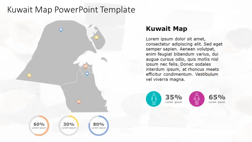 Kuwait Map 8 PowerPoint Template