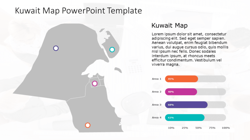 Kuwait Map 9 PowerPoint Template