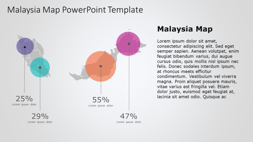 Malaysia Map 10 PowerPoint Template