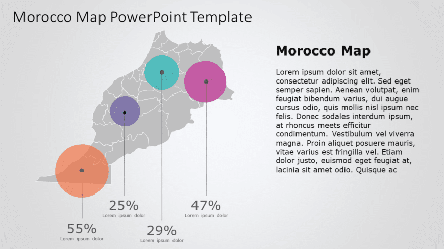 Morocco Map 10 PowerPoint Template