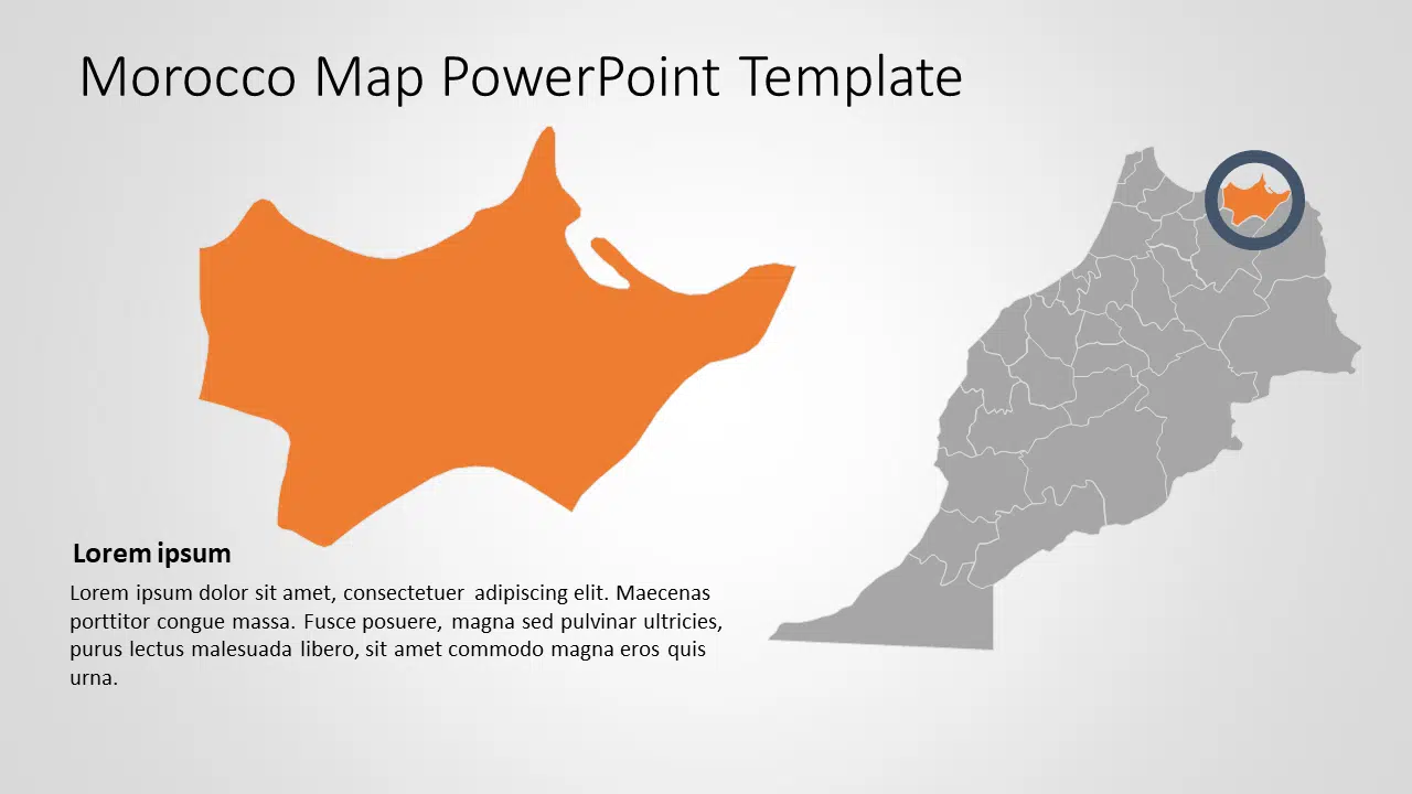 Morocco Map 5 PowerPoint Template & Google Slides Theme