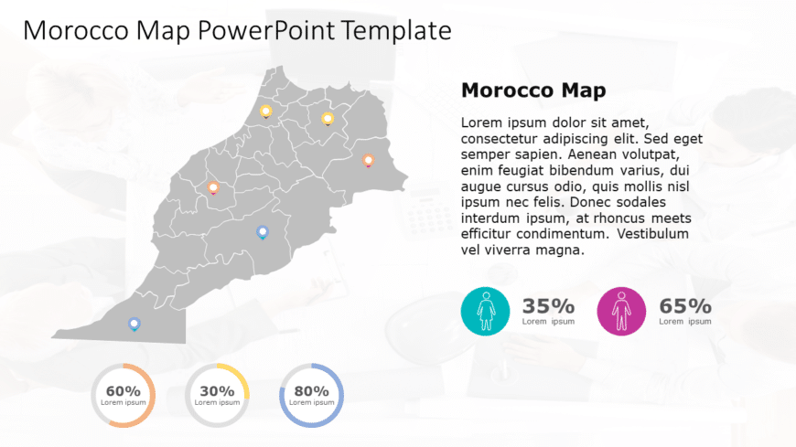 Morocco Map 8 PowerPoint Template