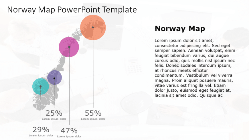 Norway Map 10 PowerPoint Template