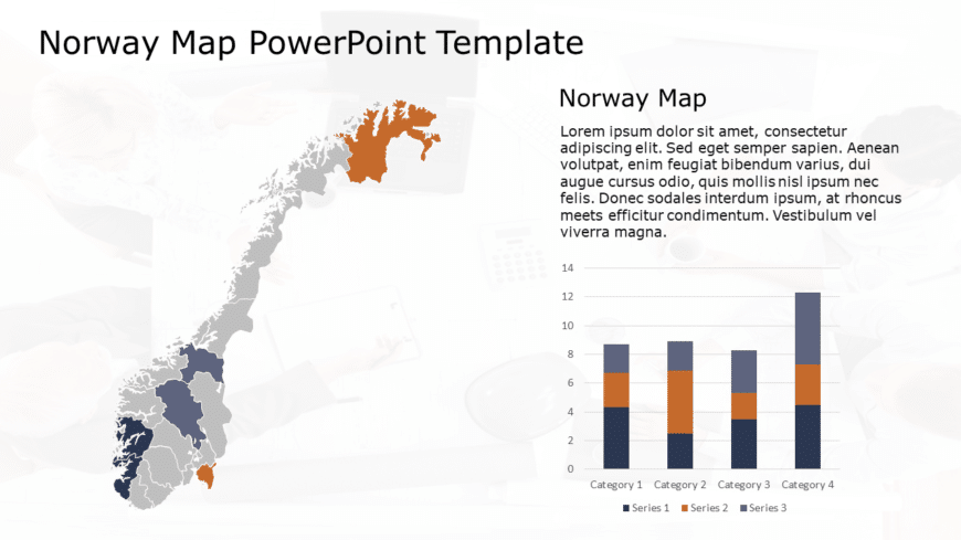 Norway Map 2 PowerPoint Template