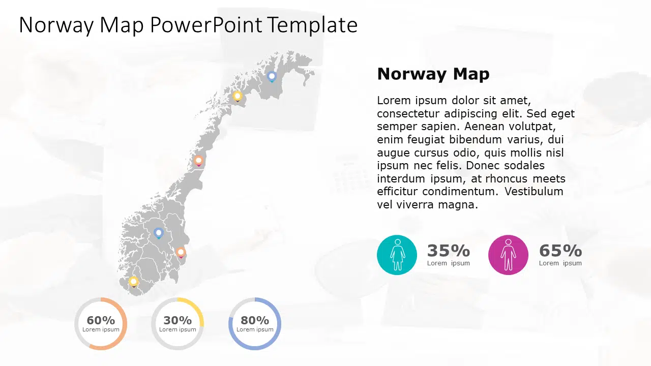 Norway Map 8 PowerPoint Template & Google Slides Theme