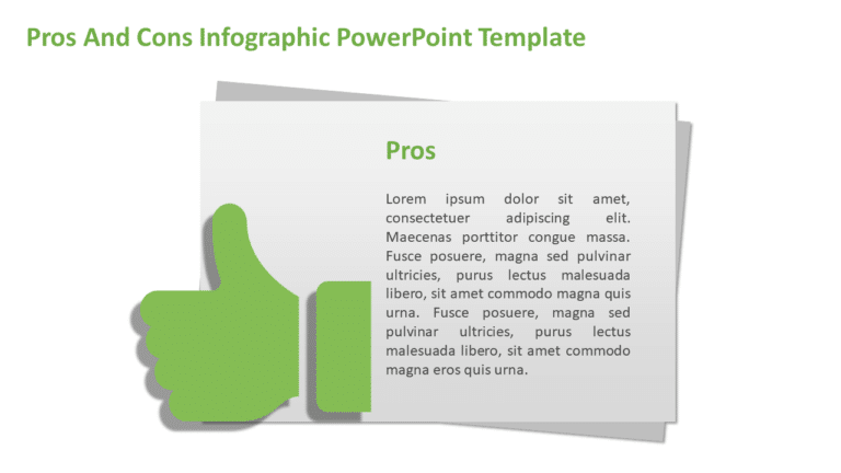 Pros and Cons Infographic PowerPoint Template & Google Slides Theme