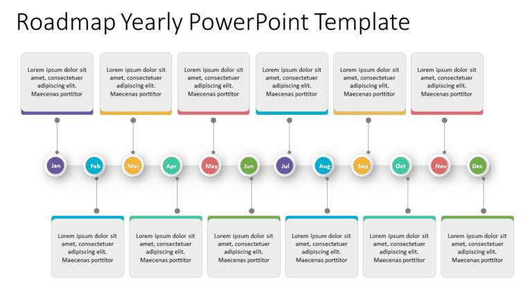 Roadmap Yearly PowerPoint Template & Google Slides Theme