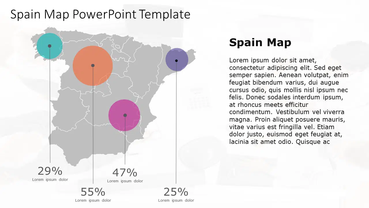 Spain Map 10 PowerPoint Template & Google Slides Theme