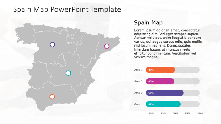 Spain Map 9 PowerPoint Template & Google Slides Theme