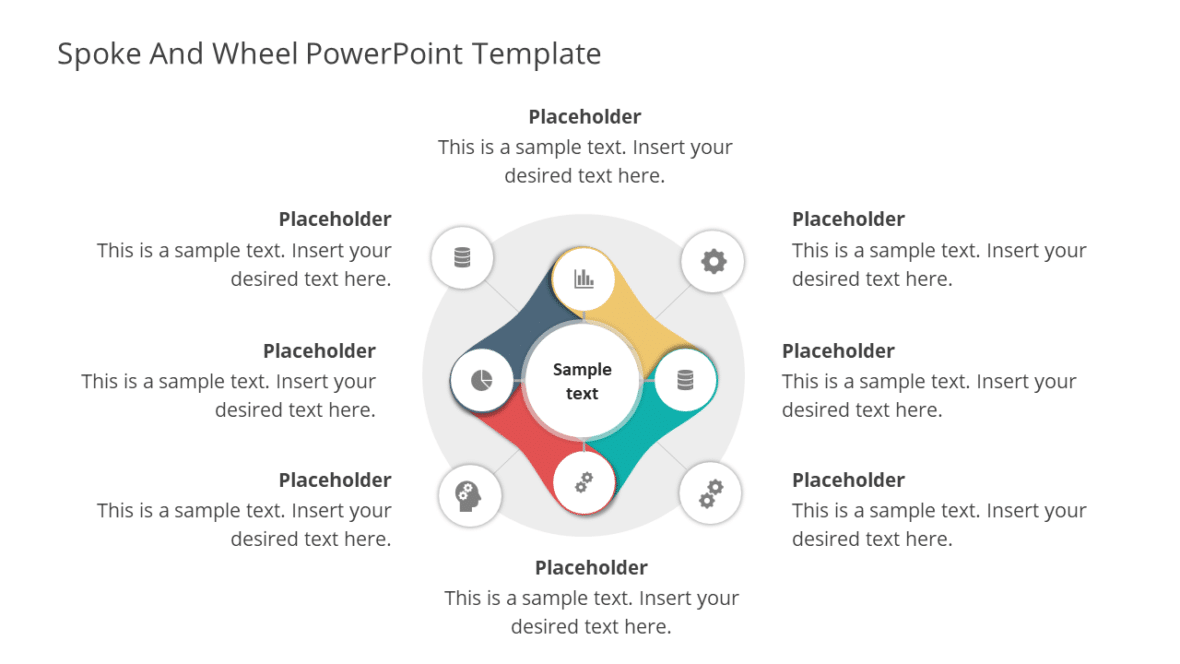 Editable Spoke and Wheel Templates For PowerPoint SlideUpLift