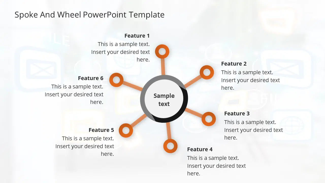 Spoke and Wheel 3 PowerPoint Template & Google Slides Theme