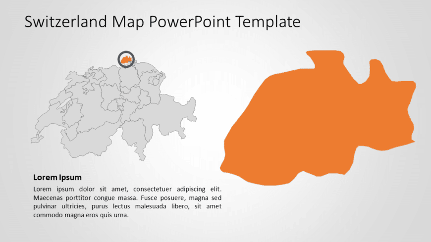 Switzerland Map 7 PowerPoint Template