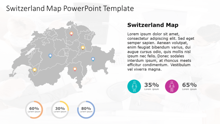 Switzerland Map 8 PowerPoint Template