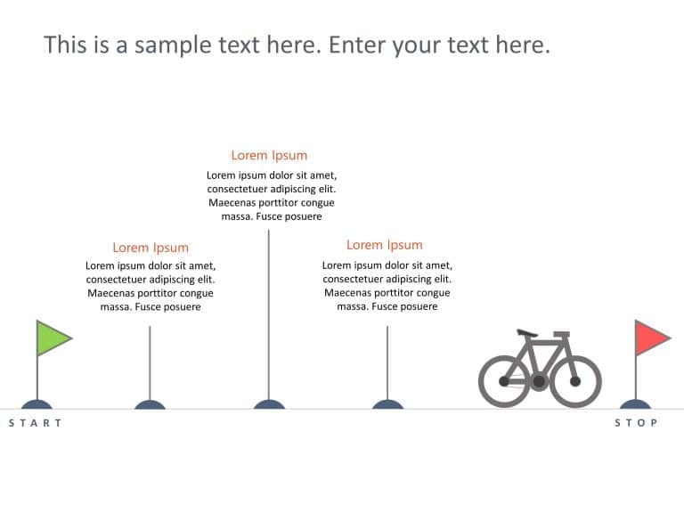 Bicycle Roadmap PowerPoint Template & Google Slides Theme