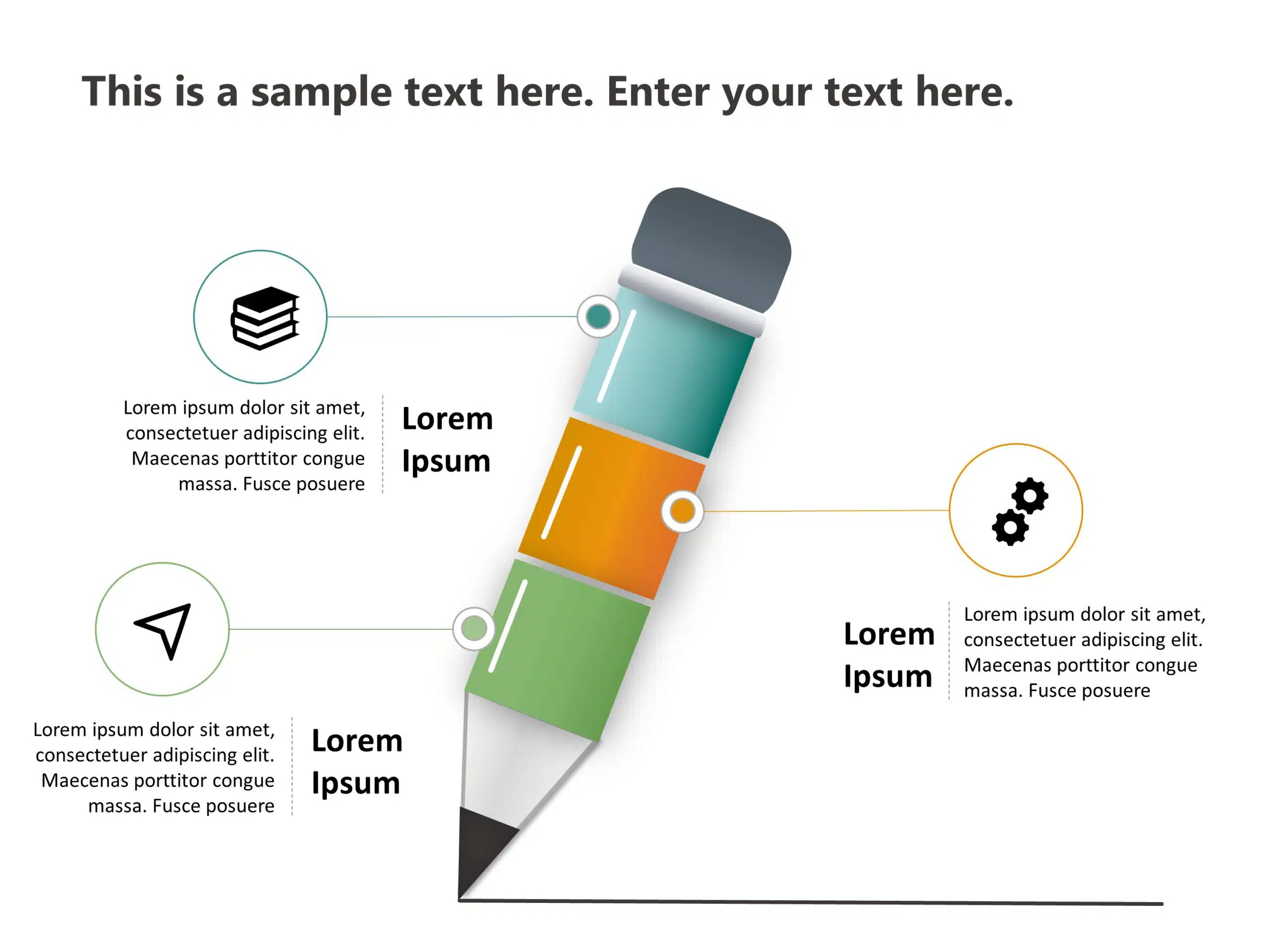 Pencil Business Strategy PowerPoint Template & Google Slides Theme