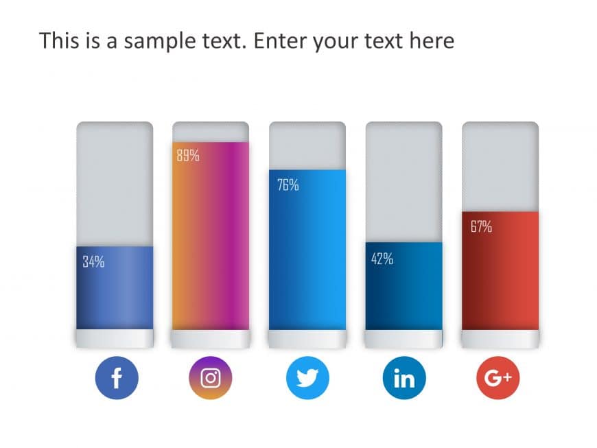 Social Media Market Share 8 PowerPoint Template