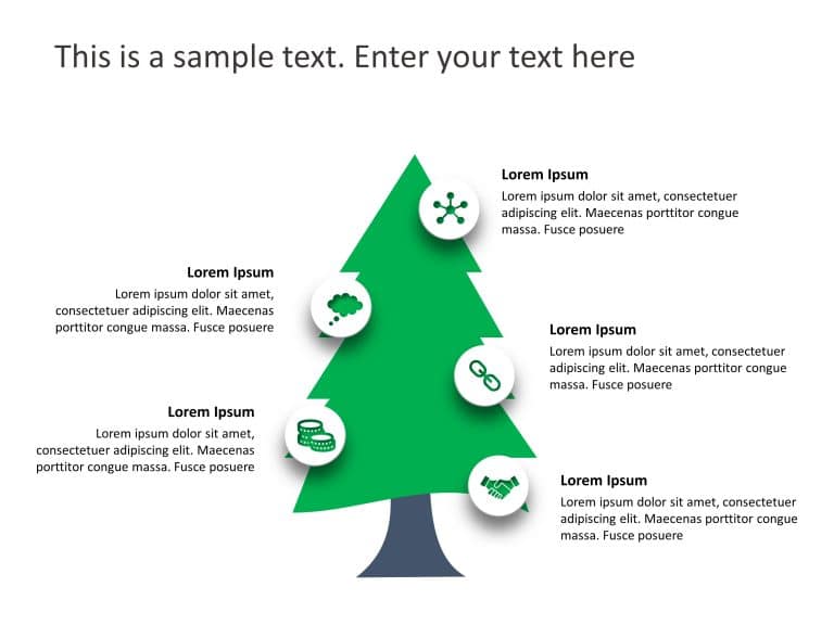 5 Steps Tree Growth PowerPoint Template & Google Slides Theme