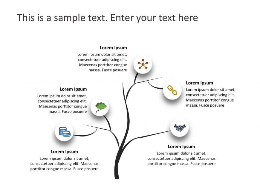 5 Steps Tree Growth 1 PowerPoint Template