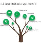 6 Steps Tree Growth PowerPoint Template