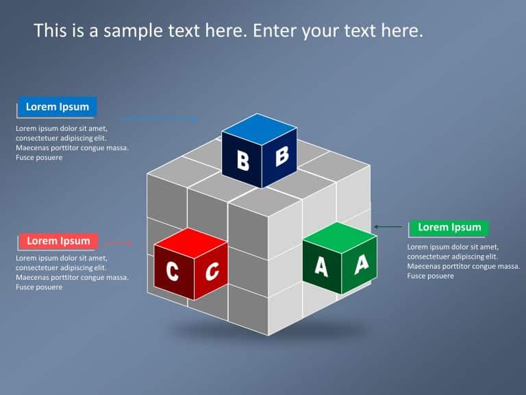 3D Cube Strategy 1 PowerPoint Template