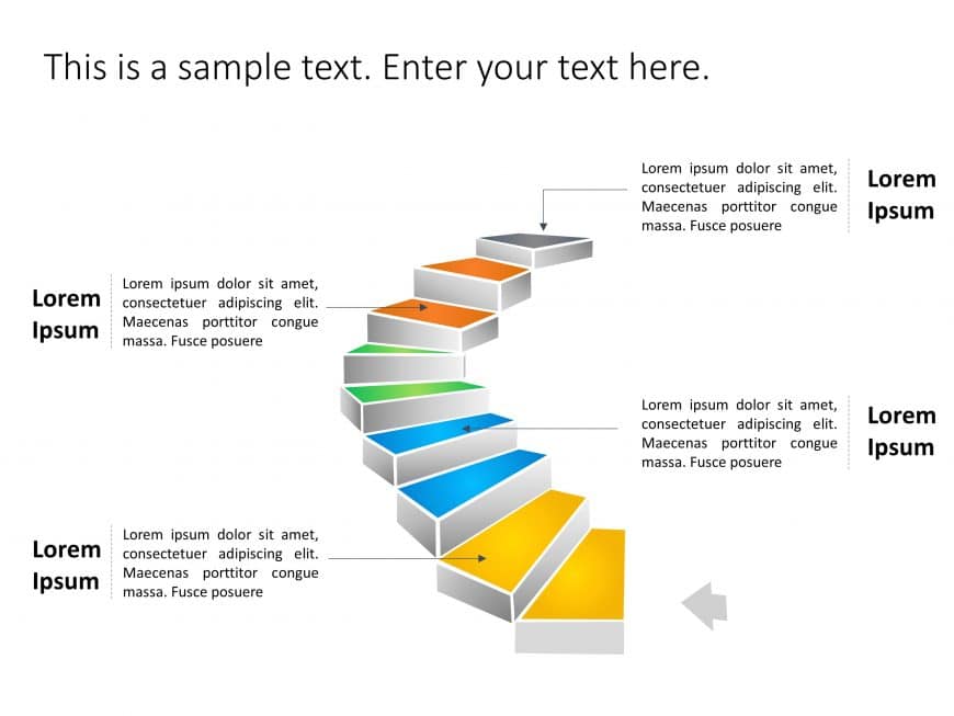 Staircase Roadmap 1 PowerPoint Template