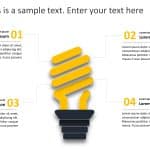 4 Steps Lamp Business Strategy PowerPoint Template